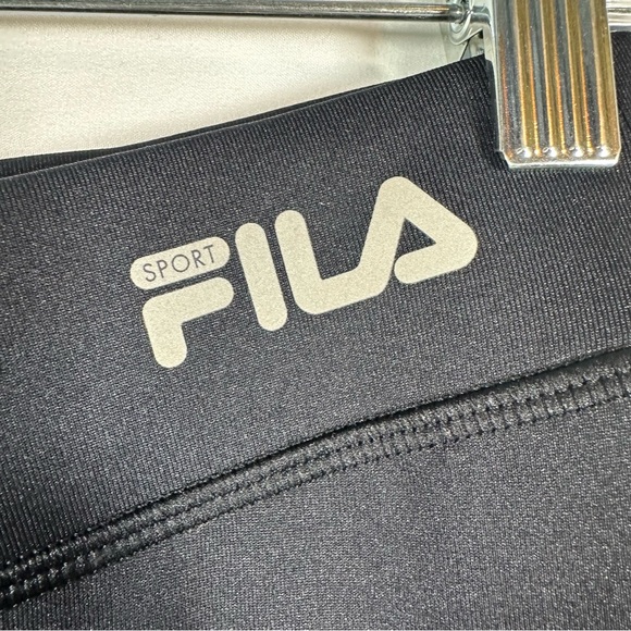 FILA Sport Black Running 3/4 Leggings with Multicolor Accents Women’s Small - Picture 5 of 7
